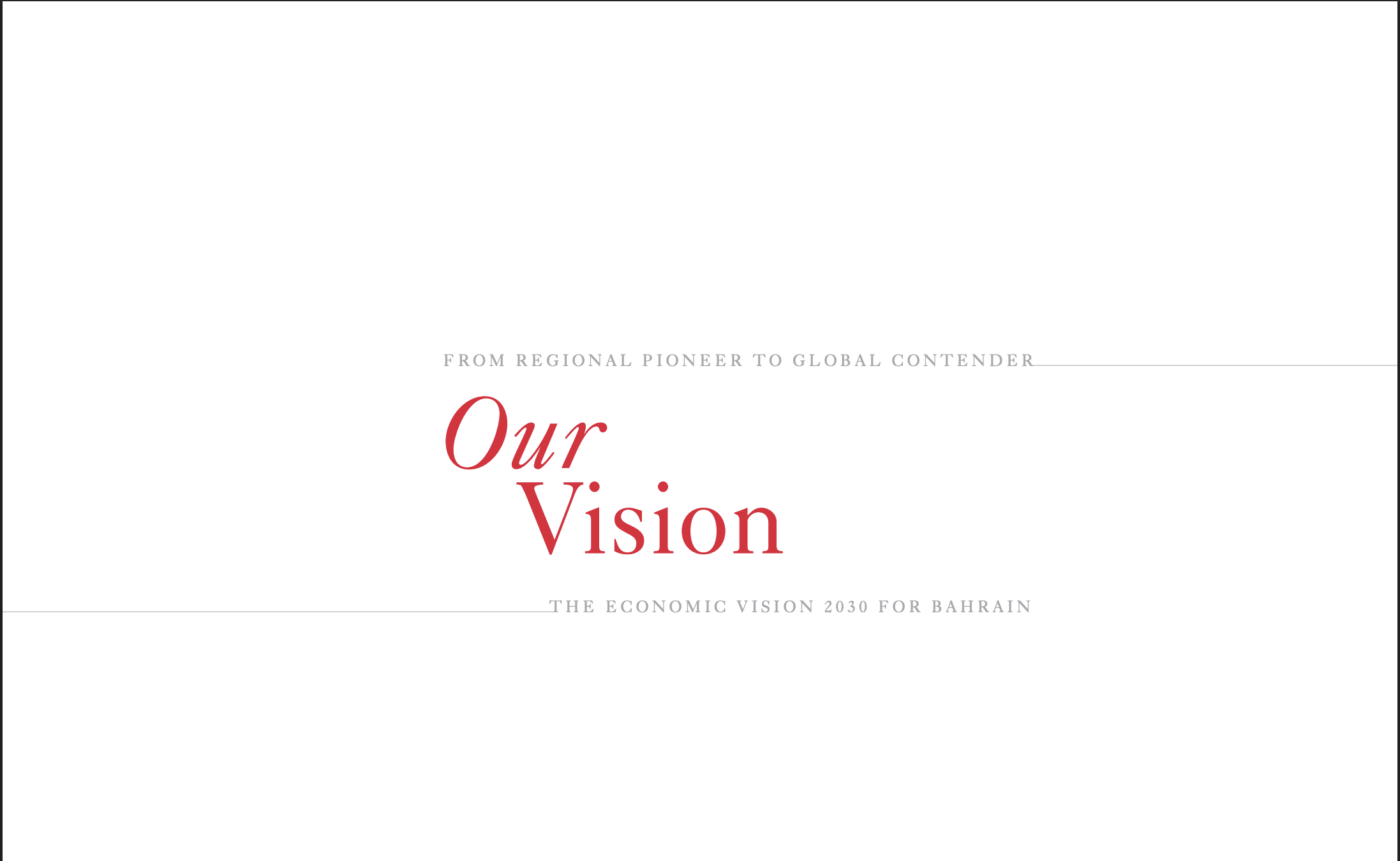 Bahrain Economic Vision 2030 document cover
