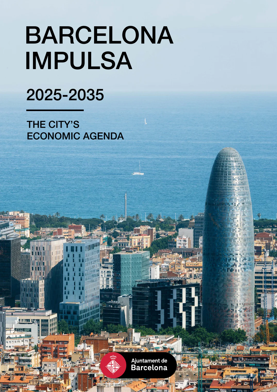 Cover of Barcelona Impulsa 2025–2035, the city’s economic agenda